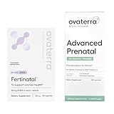 Prenatal Advanced Prenatal Vitamins & Ovaterra DHEA Bundle - Fertility & Prenatal Support for Women Over 40, 4-Week Supply, Essential Nutrients & Hormone Support Vitamins for Women Over 40