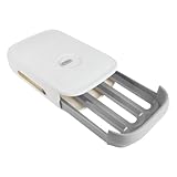 NUOBESTY 1 Stück Kühlschrank Eier Organizer aus Stapelbar für Eier und Design Ausziehbare Aufbewahrungsbox für Frische im Kühlschrank