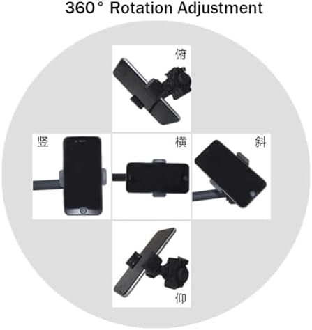 Adjustable Metal Phone Stand - Universal Holder for Desk & Bed, Ideal for Video Recording, Streaming, Cooking, Fitness, Vlogging - Compatible with All Smartphones & Tablets