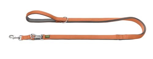 Hunter Verstellbare Führleine NEOPREN, Farbe: Kupfer/grau, strapazierfähiges Nylon, 3-fache Verstellmöglichkeit, weiche Neoprenpolsterung, ideal für Alltag und Training, Größe: 20/200