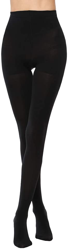 Anesha Women's Control Top Pantyhose with Run Resistant, Light Support Legs Free Size Pack of 1 (Black)