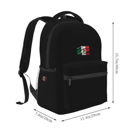 Mexico Backpack Math Mexico Flag Backpacks Travel Hiking Camping Bag Mexican Bag Casual Daypack Lightweight Backpack2