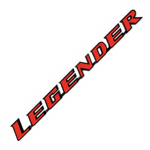 Image of KMH Premium Legender 3D Car Emblem Sticker | Stylish Brand Logo Badge | Waterproof Racing & Sports Decal for Car Exterior & Accessories | Red with Black, Small Size - Pack of 1