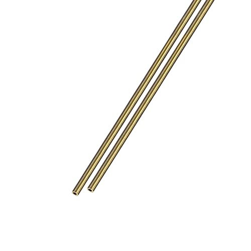 METALLIXITY Latón Tubo (1 mm De X 0,25 mm Pared T X 300 mm L) 2 Uds, Tubería Recta - para Hogar Mobiliario, Maquinaria, Bricolaje Artesanía