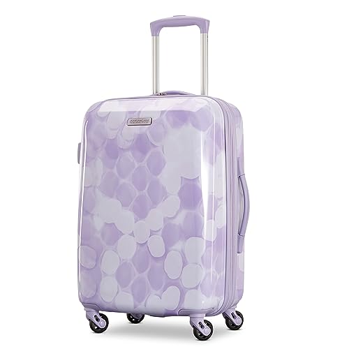 Image of American Tourister Moonlight Hardside Expandable Luggage with Spinner Wheels, Lavender Maze, Carry-On 21-Inch