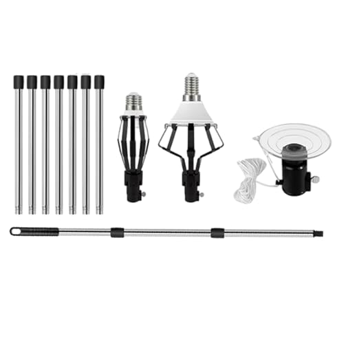 高天井用電球チェンジャー - 調整可能ライト交換ツール バスケットと吸盤付き | 高所用人間工学設計電球交換機,室内 公共施設 シャンデリア用