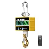 Yontwe Elektronische Hängewaage 2000kg Industrielle schwere Hängewaage Wiederaufladbare superklare digitale Kranwaage Hochpräzise elektronische 2T Hakenwaage mit Fernbedienung
