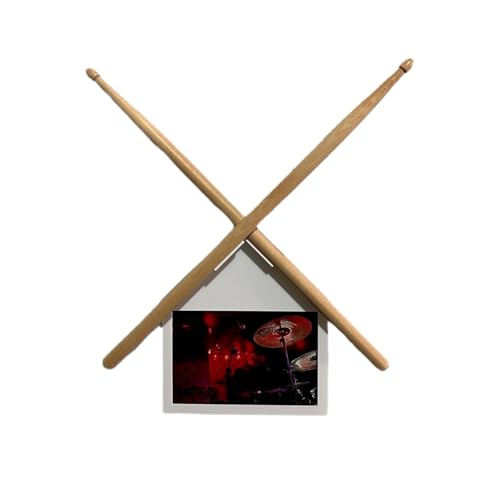 NATUHODE Wall Mount Drum Stick Holder, Drum Stick Display Rack for Collecting and Displaying, Card Holding Drum Stick Holder, Unique Drum Stick Display Rack for Drummers