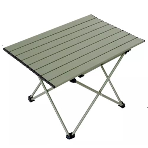 Table de camping pliante verte LAJUU avec son sac de transport compact - 2