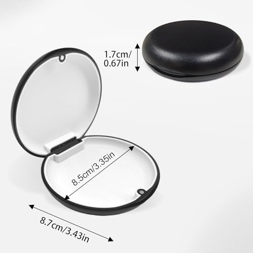 EUPSIIU 2 Stücke Zahnspangendose Retainer Case, Gebissdose, Mouth Guard Case, Zahnprothesen Behälter, Teeth Aligner Case, Spangendose, Case für Zahnspangen oder Zahnersatz Aufbewahren (Schwarz)