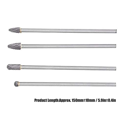 Set de 4 fresas extendidas de carburo para pulir y cortar miniatura 7