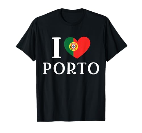 Drapeau I Love Porto Portugal Cœur T-Shirt