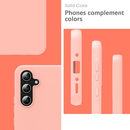 Image of YATWIN Silicone Back Case for Samsung Galaxy A35, Soft-Touch Phone Back Cover for Samsung Galaxy A35 - Pink