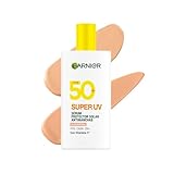 Garnier Super UV Protector Solar Facial Fluido Acabado Luminoso con Textura Invisible y Ligera, 40ml