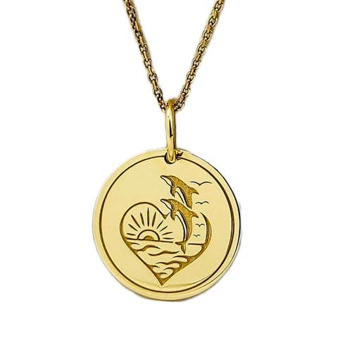 Collier dauphin en argent 925 inoxydable pour peaux sensibles