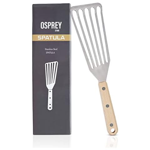 Osprey Wooden Handle Stainless Steel Fish Turner Cover