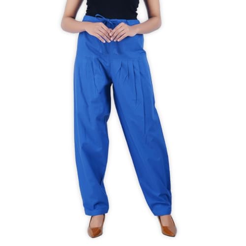 Image of Happy Bunny Salwar Pant - Modern Style Pure Cotton for Women - Ethnic Semi Patiala Trouser - Office,Home - All Day Comfort Wear with Drawstring