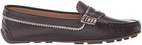 Driver Club USA Women's Leather Made in Brazil Luxury Jagged Penny Driving Style Loafer, Brown Nappa, 10.5 M US | Image 5