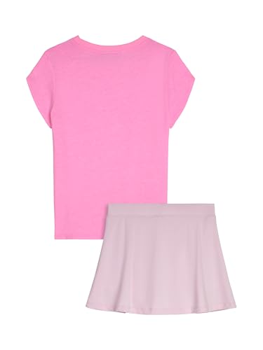 Image of PUMA Girls' 2 Piece Set, Short Sleeve Cotton Jersey T-shirt & Matching Skort