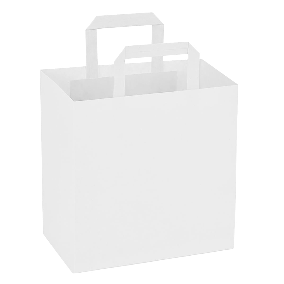 verpacking bolsas de papel kraft con asas 25 x 26 x 17 cm Blanco [tamaño y color a elegir] regalo compras biodegradables comercio 250 unidades