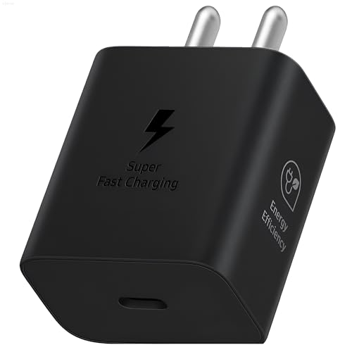 Image of Samsung 25W Type C (New 2025 Model) Super Fast Charger, with USB C to C Pin Cable for Galaxy A16|F16|M16|A06, F06|M06|A15|F15|M15|F05|M05|M35|F35|A35|A14|F14|M14|5G, 25-watt Charging Adapter