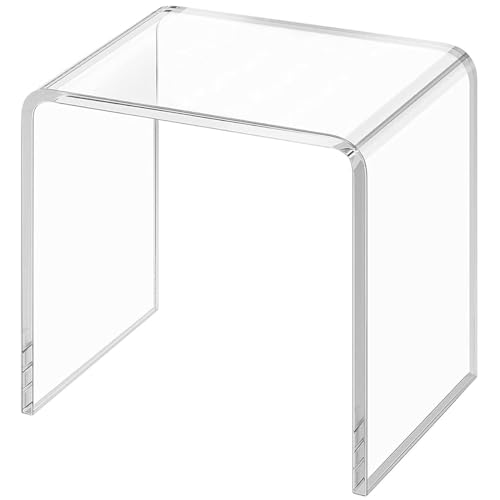 Heavy Duty Acrylic Shower Chair, 700 lbs, Waterproof, Clear