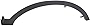 Evan-Fischer Fender Flare Compatible with 2013-2015 Toyota RAV-4 Front Right Side Plastic Textured