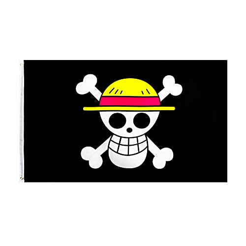 bandera nacional Bandera de calavera de One Piece Monkey D. Luffy de 90x150 CM Cover