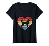Photo Gallery donna doodle lover proprietario regali retro tramonto cane silhouette mamma papà maglietta con collo a v Photo Gallery donna doodle lover proprietario regali retro tramonto cane silhouette mamma papà maglietta con collo a v