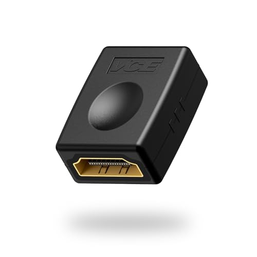 VCE HDMI Kupplung Buchse auf Buchse HDMI Verlängerung Verbinder 3D 4K HDR ARC für PC-Laptop LCD LED Monitor TV PC-Laptop PS4 Xbox 2 Stück