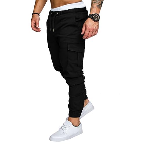 Mens Cargo Workout Joggers Pants Tapered Gym Athletic Tactical Slim Sweatpants Men with Pockets4