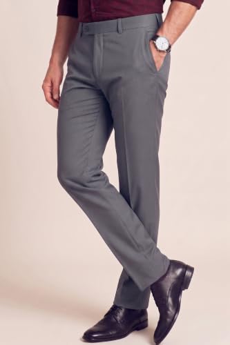 Image of Peter England Men Regular Mid Rise Everyday Woven Formal Trouser