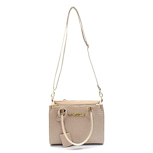 KIT Bolsa Donatella Croco Feminina Transversal e Carteira