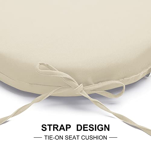 Lovtex Outdoor Chair Cushions 17"X16"X2" Pack Of 4, Patio Cushions For Outdoor Furniture, Water Resistant Round Corner Seat Cushions, Beige #TOP4