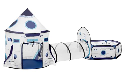 3PC Kids Play Tent with Tunnel and Ball Pit, Pop up Play...