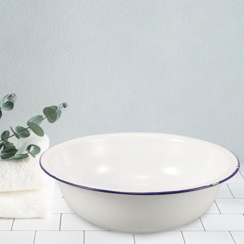 Cuenco de esmalte blanco de 32 cm COLLBATH para pediluvio y cocina 4