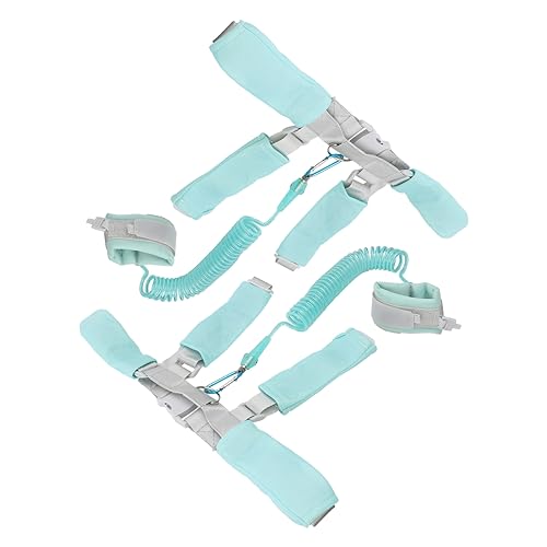 HEMOTON Dual-use Boys and Girls Safety Harness Wrist Band 2m Anti Lost Leash Reflective Straps Traction Rope for Children