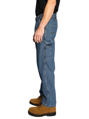 FULL BLUE Carpenter Denim Jeans, Relaxed Fit, Utility Pocket & Hammer Loop, Light Wash, 38x32 - Image 2