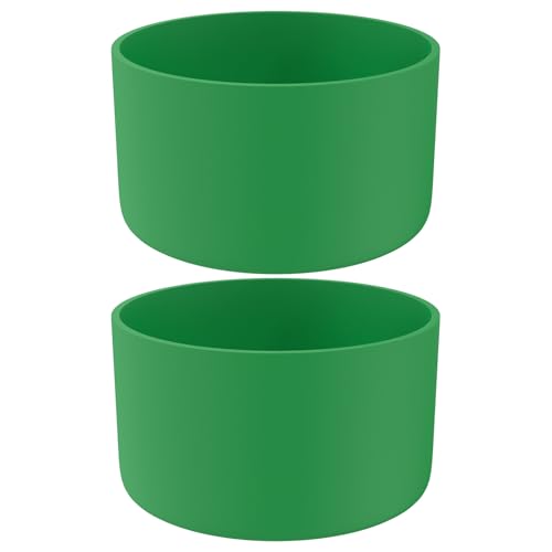Silicone Bumper Boot for Stanley Quencher H2.0 40 oz 30 oz Tumbler with Handle & Stanley IceFlow 20oz 30oz, Protective Water Bottle Bottom Sleeve Cover, Tumbler Accessories (Green)