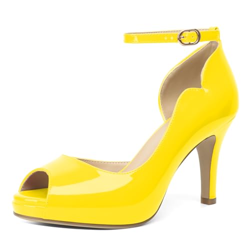 Image of AUMOTED High Heels Pumps Platforms Shoes for Party Daily 3.4 inch Dressy Pumps