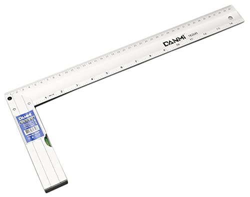 creamo 直角定規 水平定規 完全スコヤ スクエアルーラー 90度 L形 測定工具 ゲージ アルミニウム合金 木工ツール (40cm)