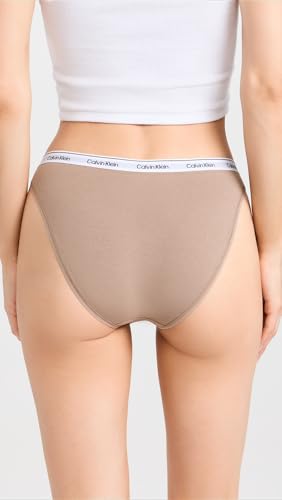 Image of Calvin Klein Womens Modern Logo Bikini 3-Pack Black /Grey Heather /Cafe Fun X-Large