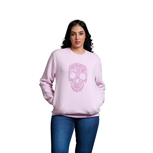 Image of Go Devil Stylish Trendy Regular Fit 100% Cotton Sweatshirt with Round /Crew Neck Full Sleeves, Casual Printed Winter Wear for Women /Girls