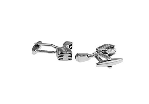 Mancuernillas de cobre Daesar para hombre plateadas miniatura 3