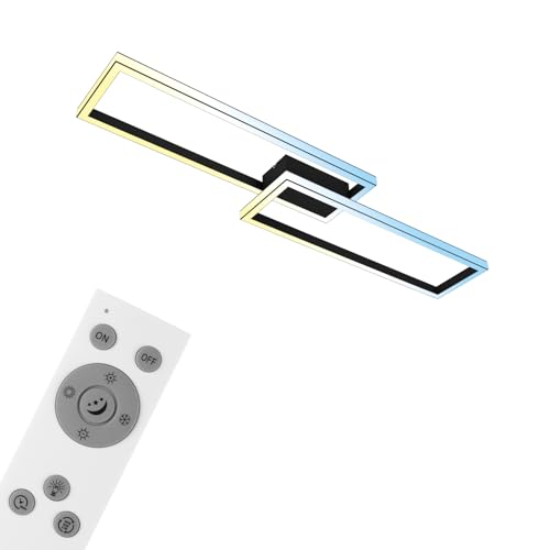 - Plafoniera LED dimmerabile plafoniera LED lampada da soggiorno da camera da letto temperatura colore regolabile telecomando luce notturna e funzione timer - 1200x280x80mm