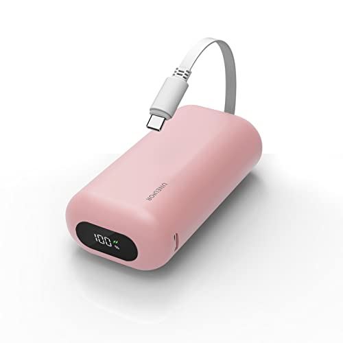 Portable Charger with Built-in USB-C Cable,10000mAh 18W PD Fast Charging Power Bank.LED Display Battery Pack Compatible with iPhone 15,15 Plus,15 Pro,15 Pro Max,Samsung Galaxy S23,S22,S21,Note20/10/9