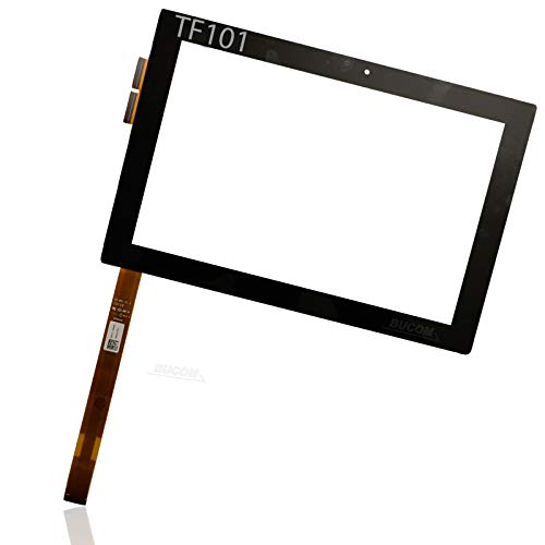 Bucom Pantalla de Cristal para ASUS Transformer Pad TF100 TF101 Pantalla táctil Frontal digitalizador Negro