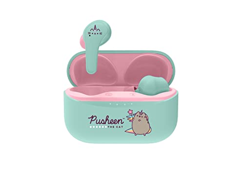 OTL Technologies PS1005 Pusheen TWS Auriculares inalámbricos con Estuche de Carga, Turquesa Cover