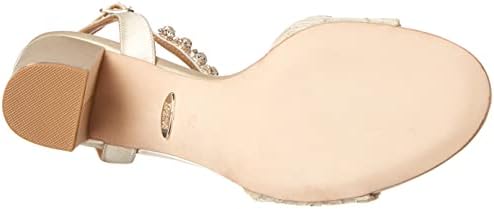 Badgley Mischka Women's KOKO Heeled Sandal, Ivory Satin, 7 | Image 3