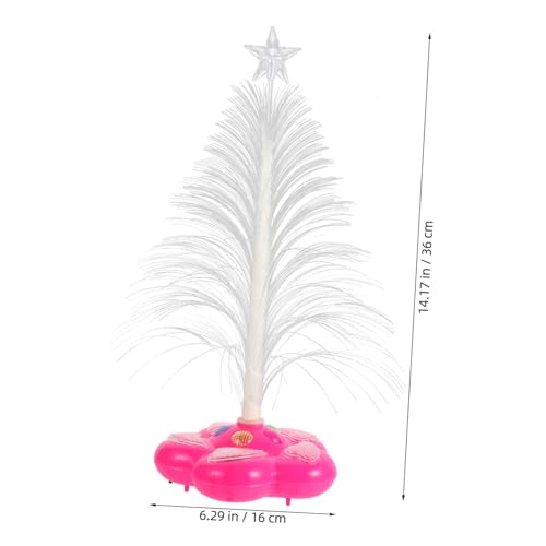 FOYTOKI Colorful Fiber Optic Christmas Tree Lamp Light Up Holiday Decoration for Home Party Wedding Random Color Changing Lights No Battery Required